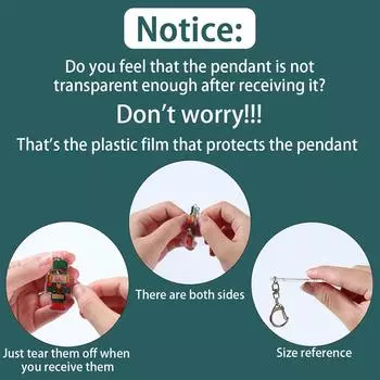 6/8pcs Acrylic Christmas Series Pendant Keychain Fashion Cute Santa Claus Gloves Bag Accessories Hanging Pendant Christmas Gifts