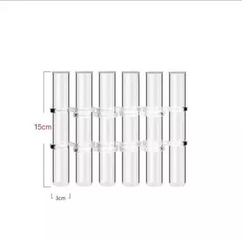 6/8PCS Hanging Glass Test Tube Flower Vase for Hydroponic Plants Home Decor 6pcs 15cm