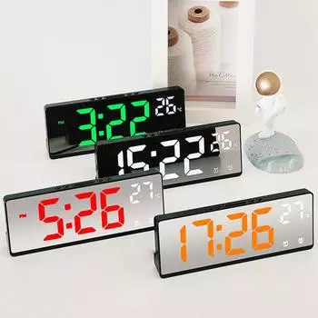 6,9 дюймов Электронный будильник 5 уровней яркости Регулируемый большой экран Студенческие настольные часы 17,4x6,8x2,3 см CHINA