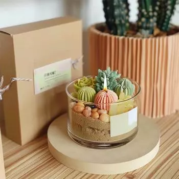 6/9 шт., украшения для дома, принадлежности для самостоятельного изготовления, набор для изготовления ароматных свечей из гипса и камня, суккулентов