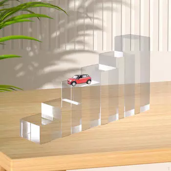 6 Акриловых квадратных демонстрационных блоков-стендов для игрушек и коллекционных витрин 3cm to 18cm