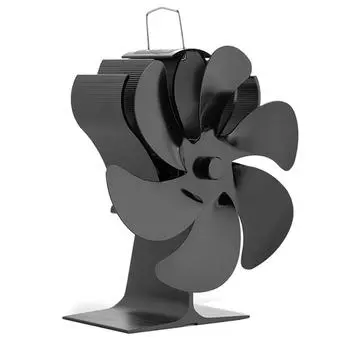 6 Blades Fireplace Stove Fan Heat Powered Stove Fan for Log Wood Burner Stove