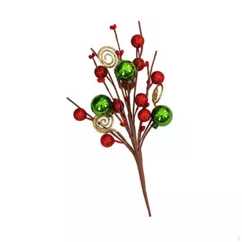 6 блестящих шариков для украшения праздничной елки Red Green