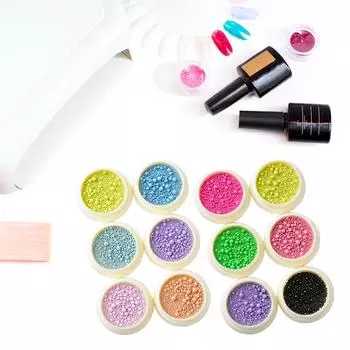 6 бутылок 3D бусины для дизайна ногтей стальные шарики для дизайна ногтей мини металлические бусины для ногтей в виде икры шарики для дизайна ногтей для маникюра своими руками декор 2