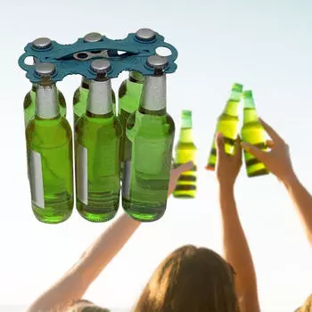 6 Can Drink Carrier Bottle Holder Reusable Professional Space Saving Beverage Rack for