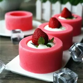 6 Cavity Small Round Cup Candle Mold Cake Baking Utensils Dessert Pudding MousseHome Decoration