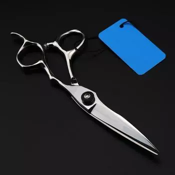 6 Черные винтовые изогнутые ножницы для стрижки волос парикмахерские ножницы для стрижки волос парикмахерские ножницы