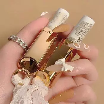 6-цветная кружевная матовая помада/матовая помада-глазурь для губ/красный блеск для губ долговечная антипригарная помада для девочек-красоток длительное увлажнение #01 Nude Cream