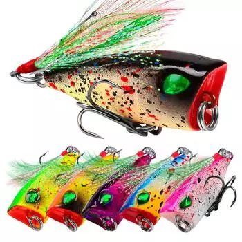 6-цветная приманка, 4,3 см/4 г, искусственная наживка с перьями A