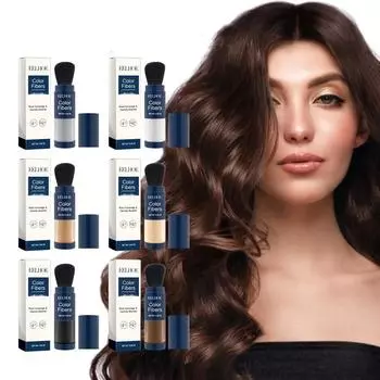 6-цветная пудра для плотных волос, пушистые волосы, заполнение цвета, линия роста волос, освежающий контроль жирности, пудра для теней, подходит для мужчин и женщин белый