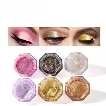 6-цветные перламутровые жидкие тени для век Diamond, сияющие цветные жидкие тени для век, кремовые тени для век