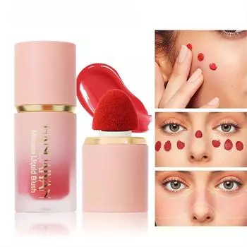 6-цветные жидкие румяна для контурирования лица, матовые румяна, многофункциональные, легкие цветные румяна, шелковистая текстура, нежные, стойкие румяна, губная помада, макияж для лица 01#