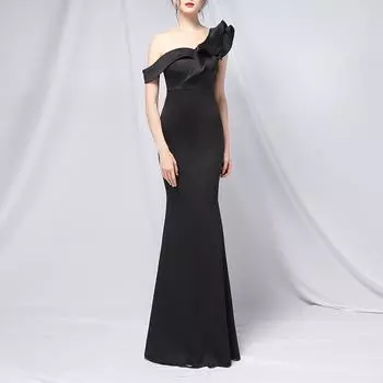 6 цветов банкетное вечернее платье модное вечернее элегантное тонкое сексуальное платье «рыбий хвост» вечерние платья S белый