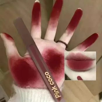 6 цветов бархатный матовый блеск для губ водонепроницаемый длительный сексуальный антипригарный стаканчик глазурь для губ макияж красота губы щеки румяна оттенок косметический 06