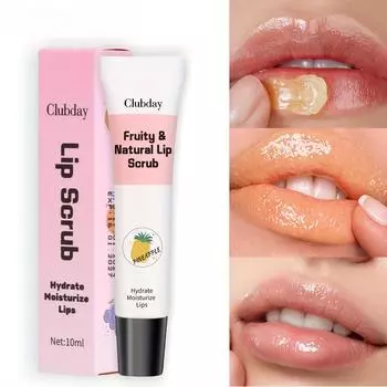 6 цветов фруктовый вкус скраб для губ отшелушивающий крем для губ мини-скраб осветляет линии губ увлажняющий уход бальзам для губ блеск для губ 01#