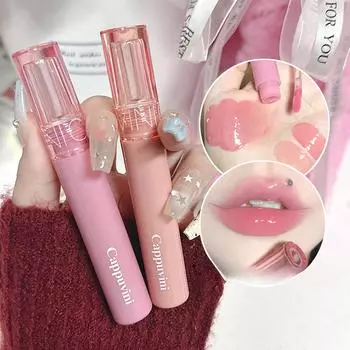 6 цветов Juice Jelly Lip Gloss Длительный увлажняющий уход за губами Зеркальный блеск для губ Помада для макияжа губ Косметика