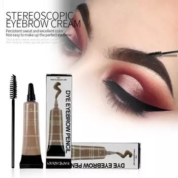 6 цветов Косметика для бровей Зубная паста Водостойкая татуировка бровей Натуральная долговечная краска для макияжа Крем для бровей