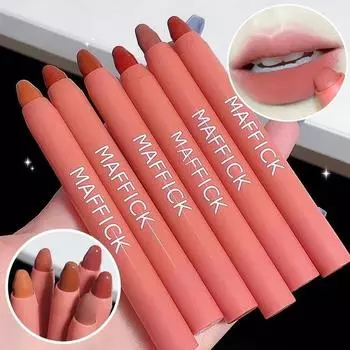 6 цветов матовые увлажняющие карандаши для губной помады-долговечные, водонепроницаемые, гладкие, легкие и пухлые матовые эффекты, косметический подарок