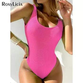 6 цветов, морщинистый женский купальник с открытой спиной, цельный купальник, женский купальник с высоким вырезом и мягкой подкладкой, купальный костюм, купальный костюм для леди S чёрный