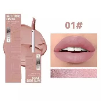 6 цветов Nude Matte Lip Gloss Водостойкая стойкая губная помада, не выцветающая, сексуальная, нюдовая, красная, розовая, бархатная, жидкая губная помада, макияж, косметика 01#