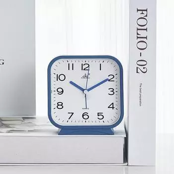 6 цветов Простой настольный будильник для домашнего декора Спальня Кабинет Будильник Ежедневные не тикающие будильники на батарейках
