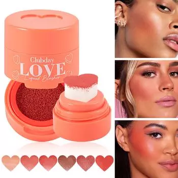 6 цветов пудровых румян Seal Powder Blusher создают естественный трехмерный макияж, восстанавливают нюдовые щеки
