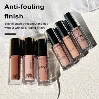 6 цветов, жидкие тени для век, высокопигментированные, долговечные, блестящие тени для век, гладкие, быстросохнущие, сверкающие тени для век, карандаш для макияжа глаз