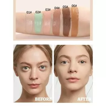6 цветов жидкий консилер с высокой степенью покрытия увлажняющий контроль жирности тональный крем невидимые поры темные круги веснушки макияж для лица 2 мл