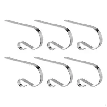 6 держателей для рождественских чулок для праздничного декора каминной полки и лестницы Red Bronze