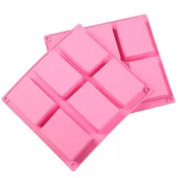 6 длинных квадратных квадратных квадратных прямоугольных инструментов для выпечки, силиконовая форма, сделай сам, форма для торта розовый