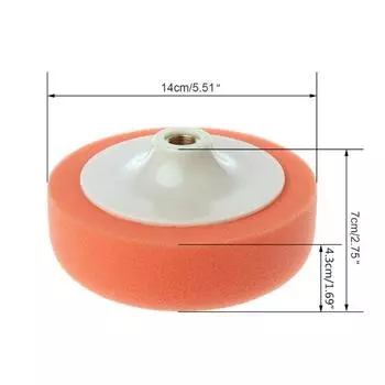 6 дюймов 15 см авто полировка полировка полировка губка колесо вощение оранжевый Sponge оранжевый