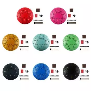 6 дюймов, 8 мелодий, ручная кастрюля, стальной барабан, ударный музыкальный инструмент Bean green