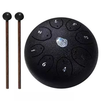 6 дюймов 8 нот стальной язычковый барабан Handpan Drum ударные инструменты уникальный подарок фиолетовый