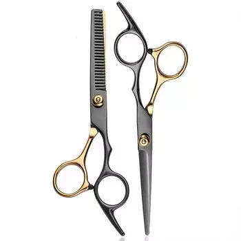 6 дюймов, черные и золотые парикмахерские ножницы, бытовые ножницы, плоские ножницы, ножницы с мелкими зубьями, парикмахерские аксессуары чёрный