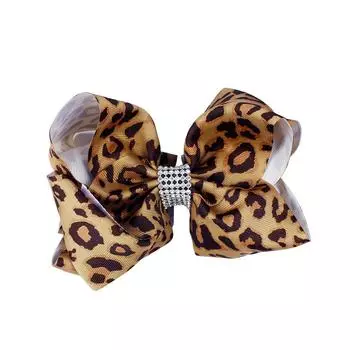 6 дюймов Леопардовые Банты для Волос для Девочек Аксессуары Милые Заколки-Бабочки для Детей Стильные Невидимки для Волос Дети Size fits all