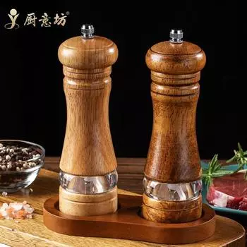 6 дюймов наборы для соли и перца мельница ручная свежемолотая бутылка для приправ керамический сердечник цельное дерево