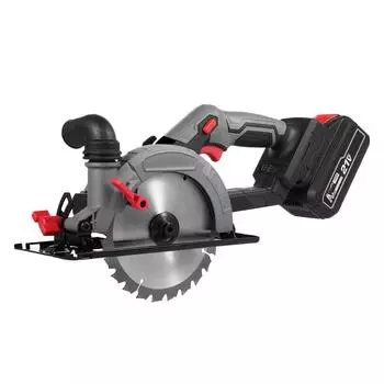 6-дюймовая электрическая циркулярная пила, 21 В, 6800 об/мин, бесщеточный двигатель, компактная циркулярная пила, плиткорез с пилой 24 зуб. US Plug & 1 Battery чёрный
