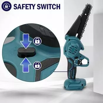 6-дюймовая цепная пила с литиевой батареей, беспроводная электрическая пила для валки деревьев, бытовая маленькая ручная портативная электрическая садовая пила