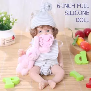 6-дюймовая кукла-реборн, кукла-воспитательница, силиконовая игрушка для мальчика-ребенка, игра для родителей, популярный подарок, кукла-витрина