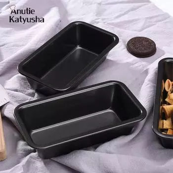 6-дюймовая прямоугольная форма для хлеба из углеродистой стали с антипригарным покрытием для торта, мини-форма для тостов, противень для выпечки торта, сковорода для хлеба, кухонные инструменты для выпечки