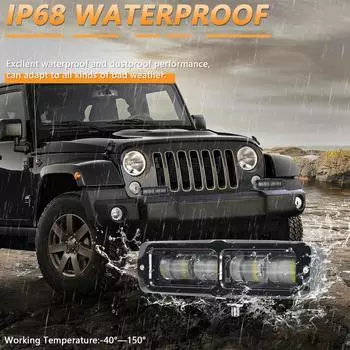 6-дюймовая светодиодная световая панель E18 80 Вт 8000 лм 6000 К водонепроницаемая рабочая световая панель для вождения 9-30 В универсальная для грузовиков, внедорожников, квадроциклов, UTV