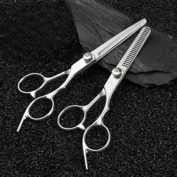 6-дюймовые ножницы для стрижки волос, плоская стрижка, зубная стрижка, стрижка челки, стрижка домашних животных, расщепленная стрижка, ножницы для волос Flat scissors [tail order]