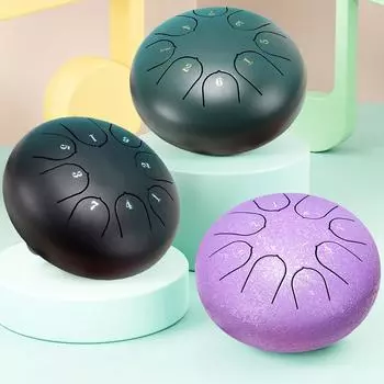 6-дюймовый 8-нотный барабан Handpan с наклейками для барабанных палочек, медиаторы для пальцев, лечебные инструменты для йоги и медитации