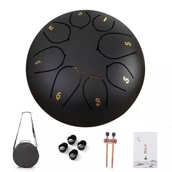 6-дюймовый 8-нотный Handpan Drum Rain Chime Rain Drum инструмент для йоги и медитации Moonlight white 6 inch 8 tone
