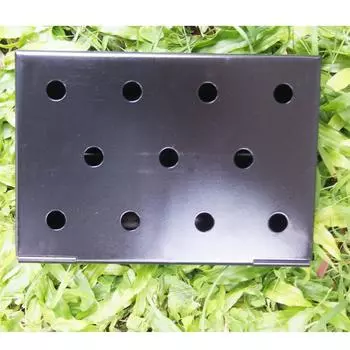 6-дюймовый антипригарный V-образный гриль для копчения, газовый гриль, коптильня для щепы, короткая коптильня для барбекю, ящик для ароматизаторов, гриль-инструмент для барбекю