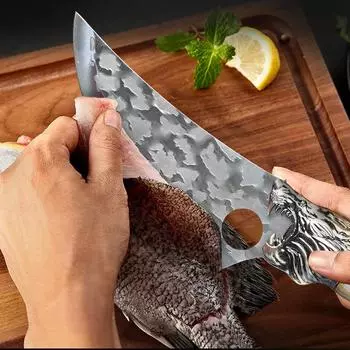 6-дюймовый кованый нож для обвалки, кухонный нож из нержавеющей стали, нож для мяса, кухонные инструменты, охотничий нож, кухонные ножи