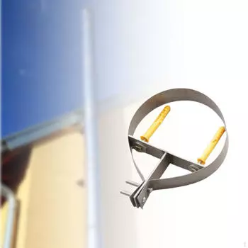 6-дюймовый кронштейн для трубы дымохода, хомут для печи, металлический, прочный, регулируемый, подвесное кольцо с разъемным креплением, настенный серебряный