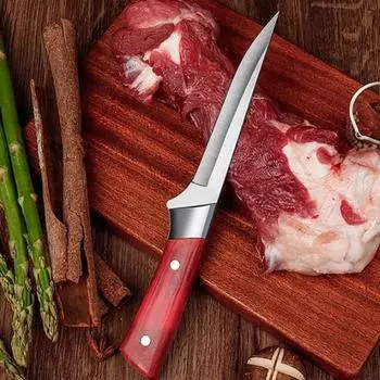 6-дюймовый кухонный нож для разделки мяса, нож для очистки фруктов из нержавеющей стали, нож для резки мяса, свинины, говядины, овец, кухонные принадлежности
