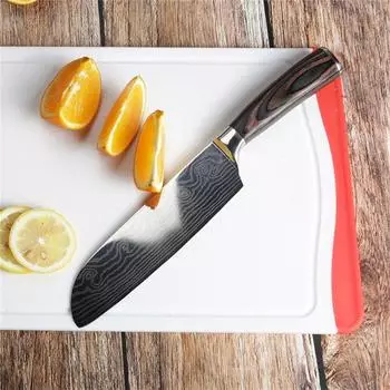 6-дюймовый кухонный нож Santoku из углеродистой стали для домашнего ресторана, острый как бритва, японский шеф-повар, эргономичная ручка, кухонные принадлежности 6inch
