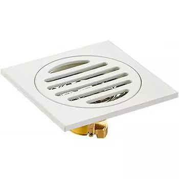 6-дюймовый квадратный слив для душа с фланцем, съемная решетка с узором Quadrato, пищевая нержавеющая сталь SUS 304, сертификаты Watermark и CUPC, матовый черный the floor drain